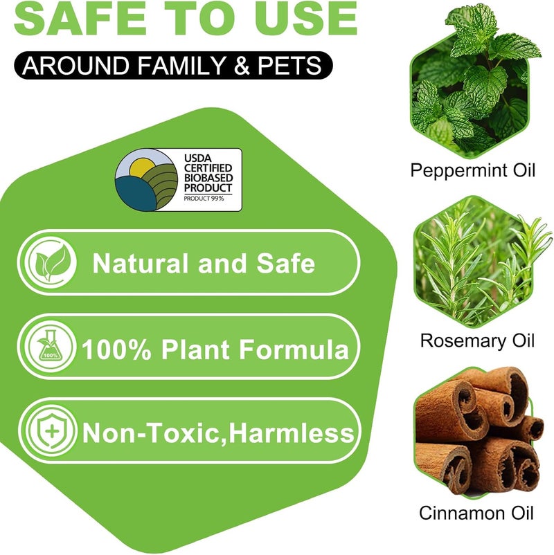 BugBarrier Extra-Strength Mouse Repellent Deterrent Pouches, USDA 99% Biobased, Peppermint & Rosemary Oils Repel Mice Nesting in Car, RV, Boat, Garage, Shed, Cabin Made in The USA (12 Pack) - Image 4